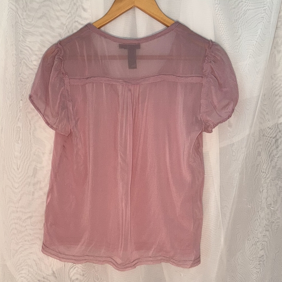DKNY Pink Fitted Short Sleeve T-Shirt - Picture 3 of 3